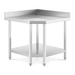 Table de travail cuisine professionnelle acier inox en angle inox 90 x 70 cm capacité de 300 kg 14_