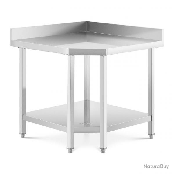 Table de travail cuisine professionnelle acier inox en angle inox 90 x 70 cm capacit de 300 kg 14_