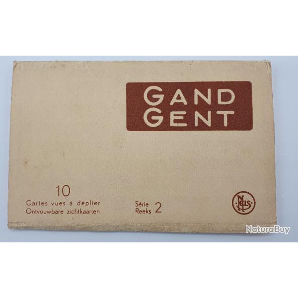 Carnet de cartes postales couleur brune Ville de Gand (4).
