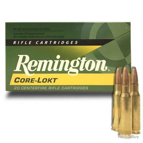 Munitions REMINGTON calibre 308 Win Core-Lokt 150 Pointed Softpoint 150gr - 9.7g x20