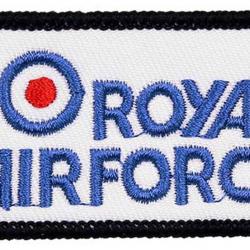 PATCH / ECUSSON TISSU THERMOCOLLANT RECTANGULAIRE ROYAL AIR FORCE AVEC COCARDE FOSTEX