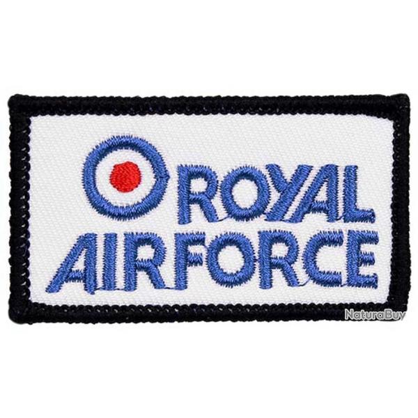 PATCH / ECUSSON TISSU THERMOCOLLANT RECTANGULAIRE ROYAL AIR FORCE AVEC COCARDE FOSTEX