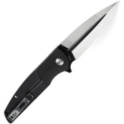 BTKG34A2 - Z Couteau Bestech Knives Fin Linerlock Black 14C28 Blade G10 Handle