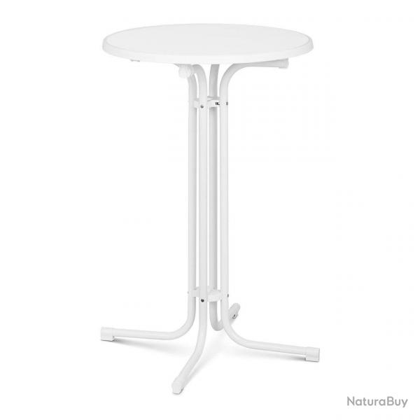 Mange debout table pliable pliant diamtre 70 cm blanc 14_0002373