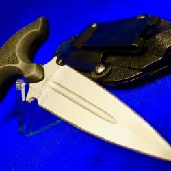 Couteau Allemand "push"  + fourreau KYDEX rigide porte ceinture -MAGNIFIQUE- #2