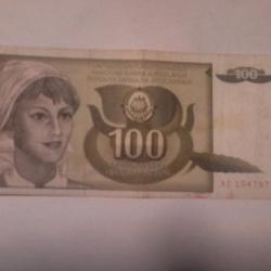 billet yougoslave de 100 dinara 1991 N°AE1547977