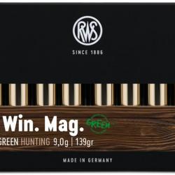 Cartouche RWS Evo Green cal.300 Win Magnum 139GR 9G boite de 20