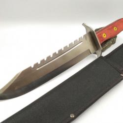 Couteau de chasse Gator  Bowie Manche  en Pakkawood avec Etui Nylon CN211204SL0721