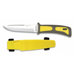 Couteau plongée jaune Lame 11.70 cm  31333-AM07
