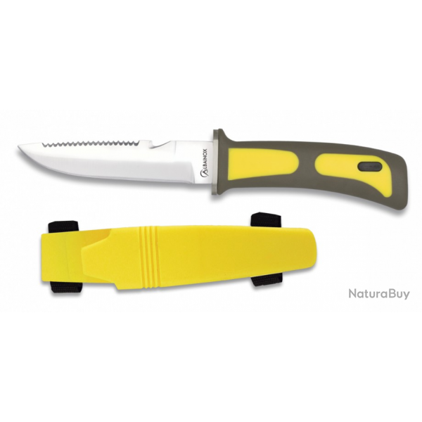 Couteau plonge jaune Lame 11.70 cm  31333-AM07