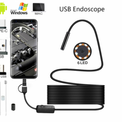 Endoscope USB avec TYPE C 5.5mm cable flexible longueur 3.5m