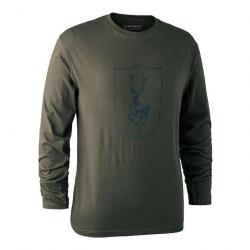 T-shirt à logo cerf à manches longues Deerhunter