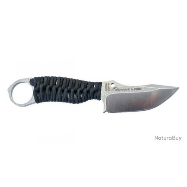 WIKAR0113-Couteau tactique bushcraft Wildsteer Karlican Noir