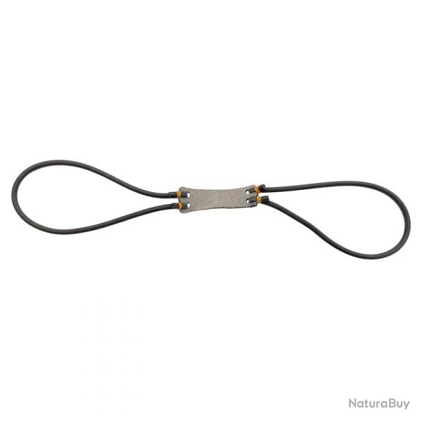 lastique de rechange double brin en boucle noir pour lance-pierre LPC005