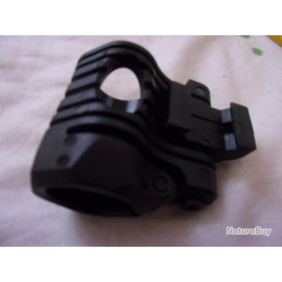 Support Sur Tube Pour Montage Picatinny/Weaver – Idéal Pour Lampe Ou Laser