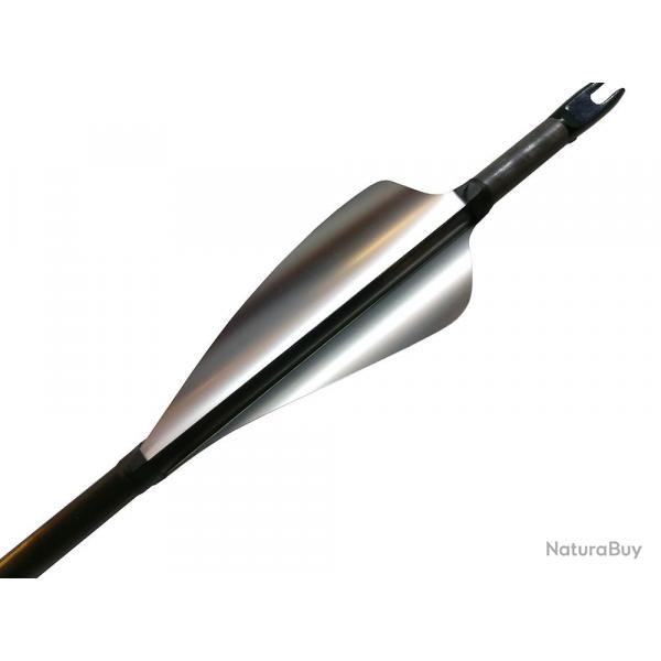 XS-WINGS - Plumes 60 mm High Profile DROITIER (RH) ARGENT MTALLIQUE