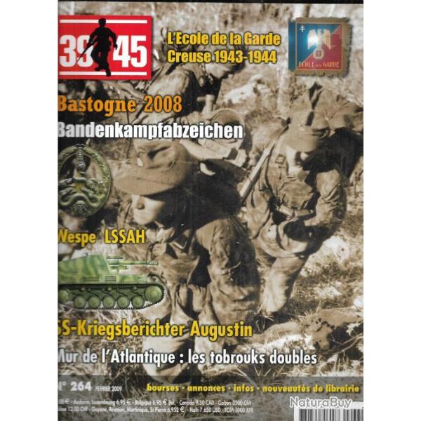 39-45 Magazine n264 mur de l'atlantique tobrouk, cole de la garde creuse 1943-44, wespe leibstanda
