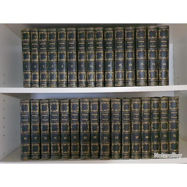 Histoire des Franais de J.C.L Simonde de Sismondi, en 31 volumes, publie de 1821  1844
