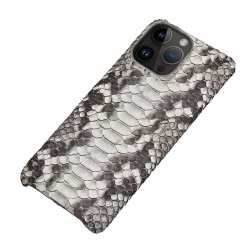 Coque Serpent Python Veritable pour iPhone, Couleur: Ventre Naturel, Smartphone: iPhone 12 Pro