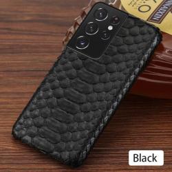 Coque Samsung Serpent Python, Couleur: Noir, Smartphone: Galaxy S21