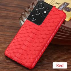 Coque Samsung Serpent Python, Couleur: Rouge, Smartphone: Galaxy S21