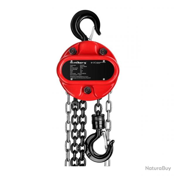 Palan treuil  chane levage manutention - 1 000 kg - 3 m 14_0002618