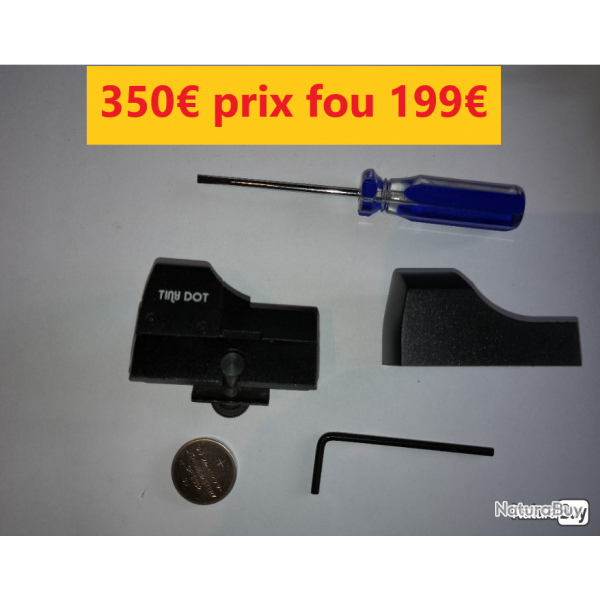 Point rouge TINY DOT 3.5 MOA avec son montage       37015-09