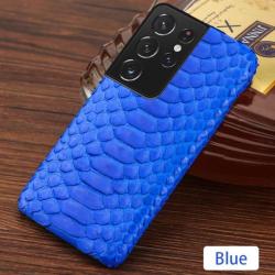 Coque Samsung Serpent Python, Couleur: Bleu, Smartphone: Galaxy S21 Plus