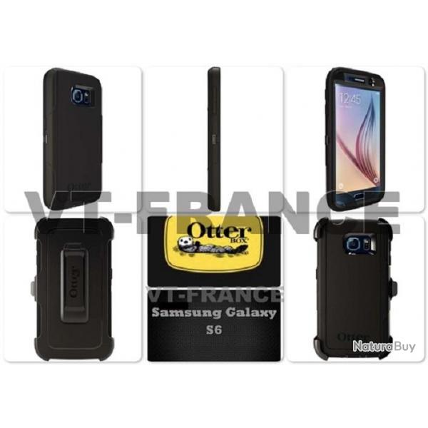 Coque Anti Choc OtterBOX Defender pour Samsung, Smartphone: Galaxy S6 Noir