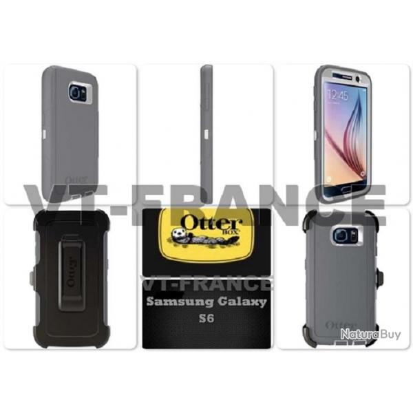 Coque Anti Choc OtterBOX Defender pour Samsung, Smartphone: Galaxy S6 Gris