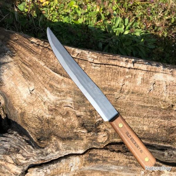 Couteau trancher Made in USA avec Lame en acier carbone Manche en bois OH758X07