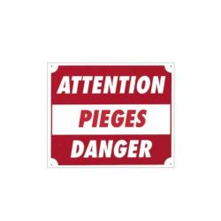Panneaux Akilux Europarm " Attention pièges danger " 30 x 25 cm Defau