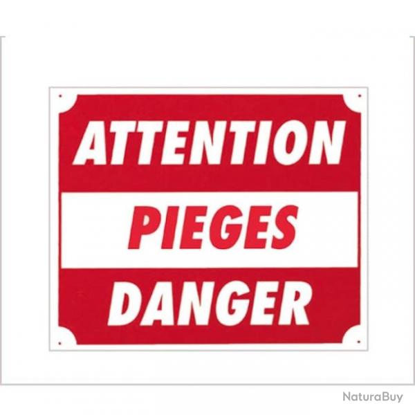 Panneaux Aluminium Europarm " Attention piges danger " 30 x 25 cm