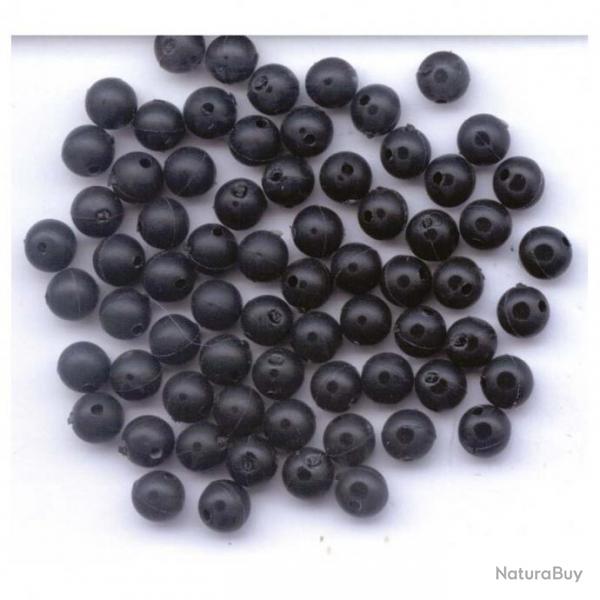 Perles "molles noires" flashmer sachet de 50  6 MM