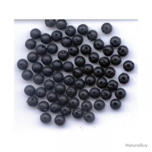 Perles dures "noires" 4 mm flashmer sachet de 50  6 MM