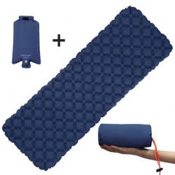PROMOTION  : MATELAS GONFLABE 1 PLACE , ÉTANCHE , SUPER LÉGER,  BLEU MARINE