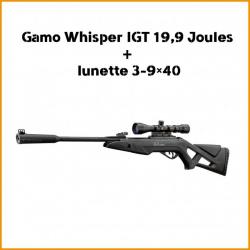 GAMO WHISPER IGT 20 JOULES + LUNETTE 3-9X40