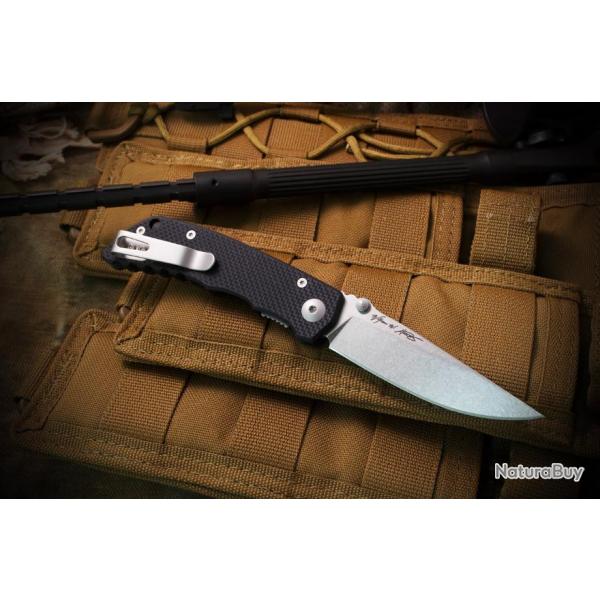 Couteau Spartan Blades Talos Lame Acier CTS-XHP Manche Black G10 Linerlock Clip SFBL7BK