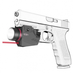 Lampe torche avec laser pour pistolet ou carabine, pour rail picatinny 20mm