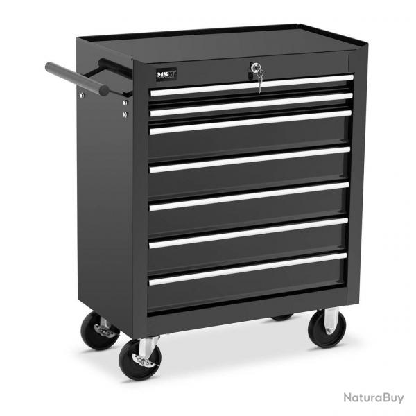 Servante d'atelier 7 tiroirs 60 kg verrouillable noir 14_0003390