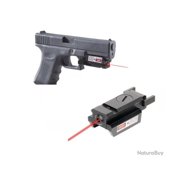 Laser rouge pour pistolet et carabine pour rail picatinny de 20mm