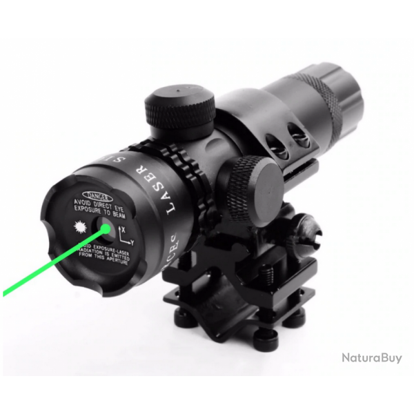 Laser vert pour pistolet et carabine livr avec collier et support rail 20mm