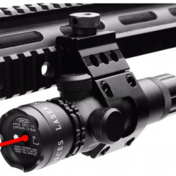 Laser rouge pour pistolet et carabine livré avec rail latéral picatinny 20mm
