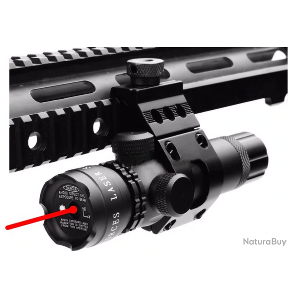 Laser rouge pour pistolet et carabine livr avec rail latral picatinny 20mm