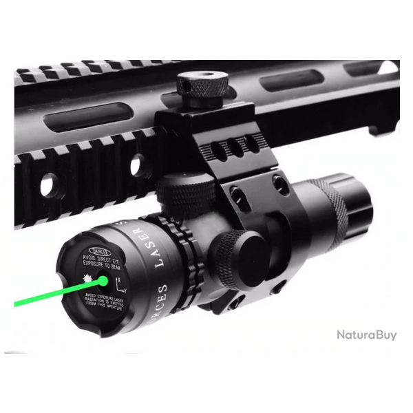 Laser vert pour pistolet et carabine livr avec rail latral picatinny 20mm
