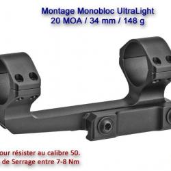 Montage Monobloc ERA-TAC UltraLight 34 mm Coudé - 20 MOA