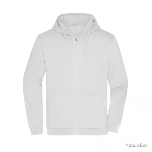 Zip Hoody Men-JAMES NICHOLSON White  JN75607