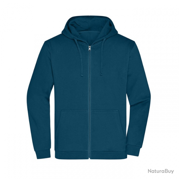 Zip Hoody Men-JAMES NICHOLSON Blue Petrol JN75607