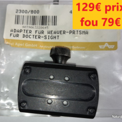 Adaptateur Docter Sight EAW pour rail prismatique de 16,5mm     2300/800JS