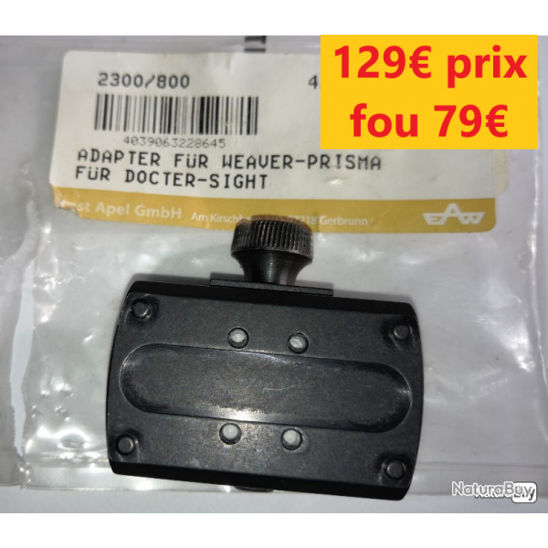 Adaptateur Docter Sight EAW pour rail prismatique de 16,5mm     2300/800JS